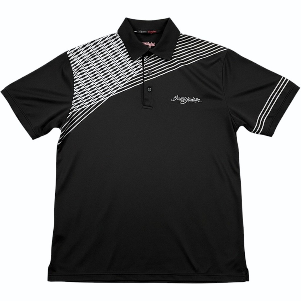 Barrett-Jackson Signature Series 50th Anniversary Polo Shirt Mens M Black Golf